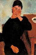 Amedeo Modigliani Elvira Resting at a Table oil painting artist